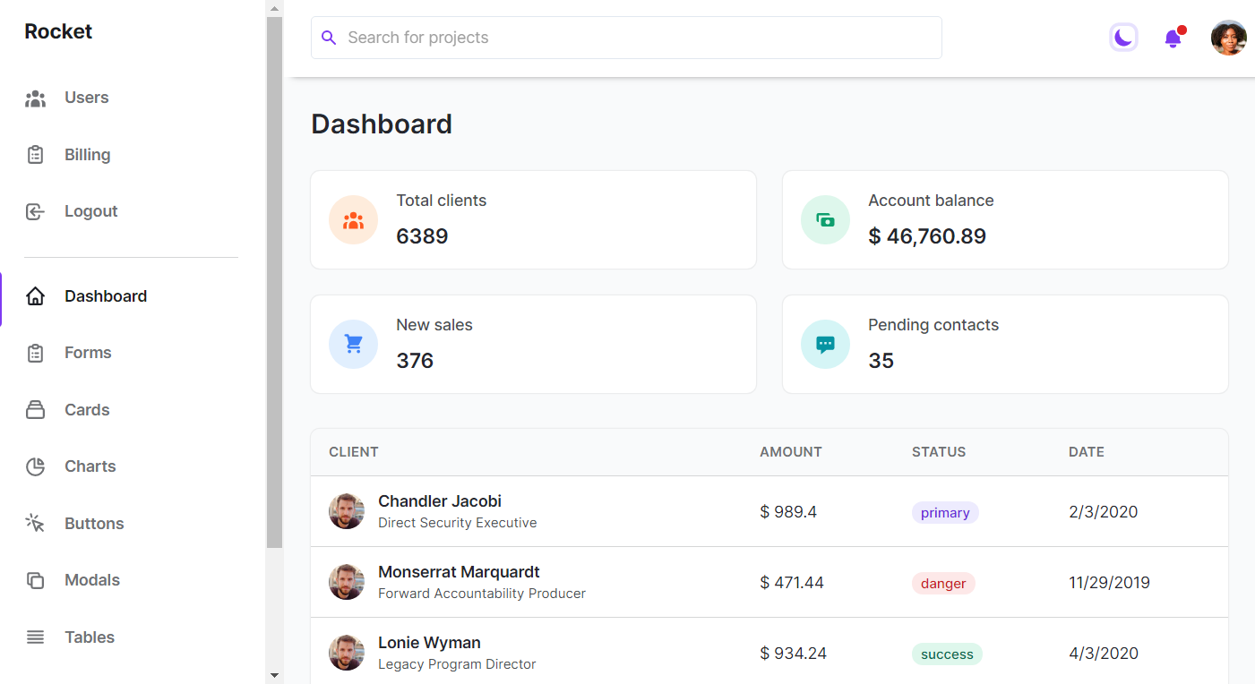 SaaS Dashboard